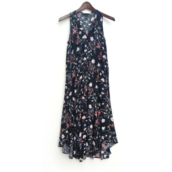 A.L.C. Costello Black Floral Sleeveless Dress Size 4 - Picture 2 of 11